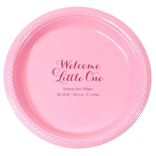 Welcome Little One Plastic Plates